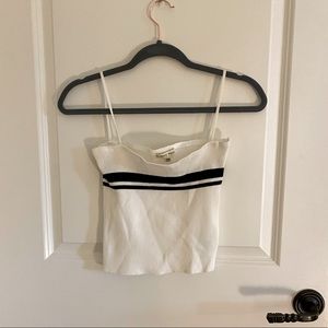 Women’s black & white striped tank top. Size S.